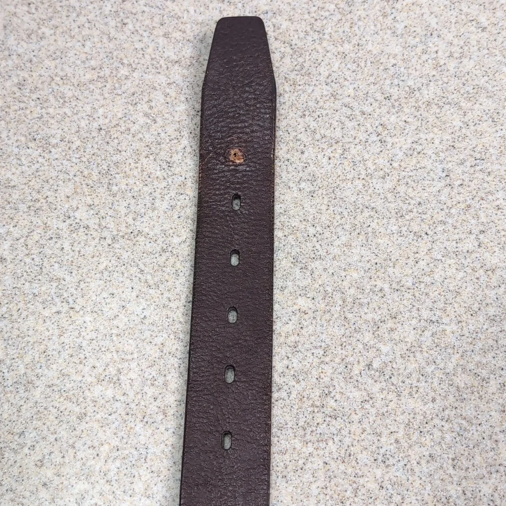 Fossil Brown Leather Belt, Size Men's Large
